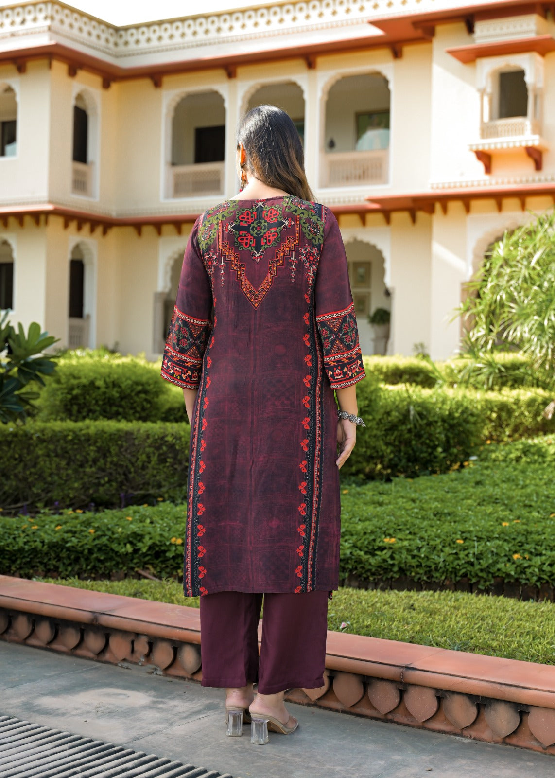 Maroon Embroidered Cotton Kurta Set with Dupatta – Elegant Festive & Traditional Wear for Womenroduct